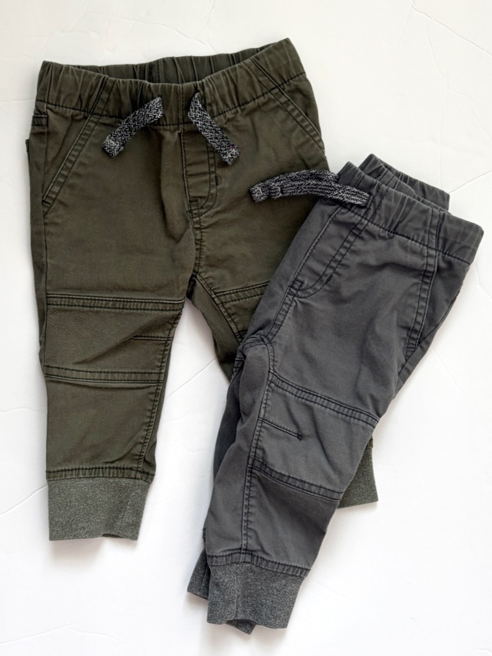 Cat & Jack Baby Joggers Bundle Gray Olive Green 12M